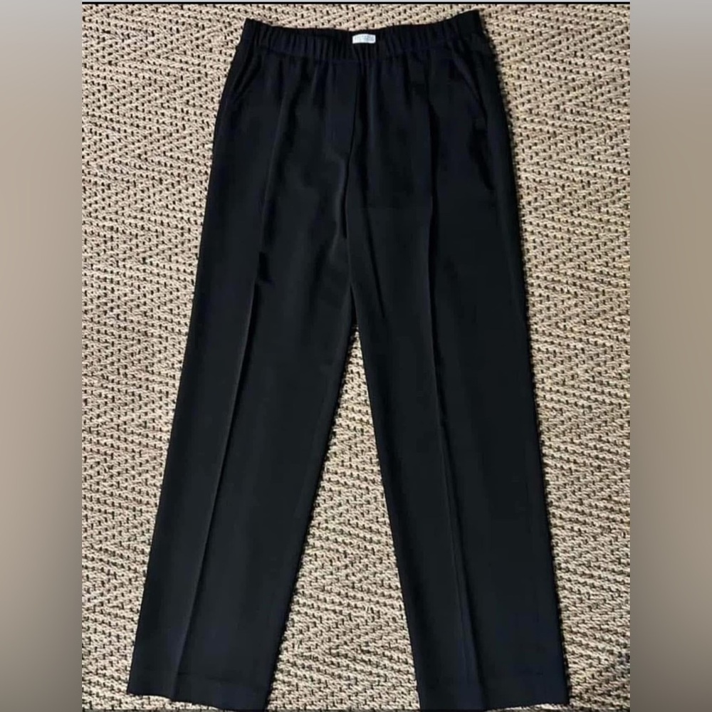 EUC Brunello Cucinelli Classic Black Wool Gabardine Trouser   US8 IT44